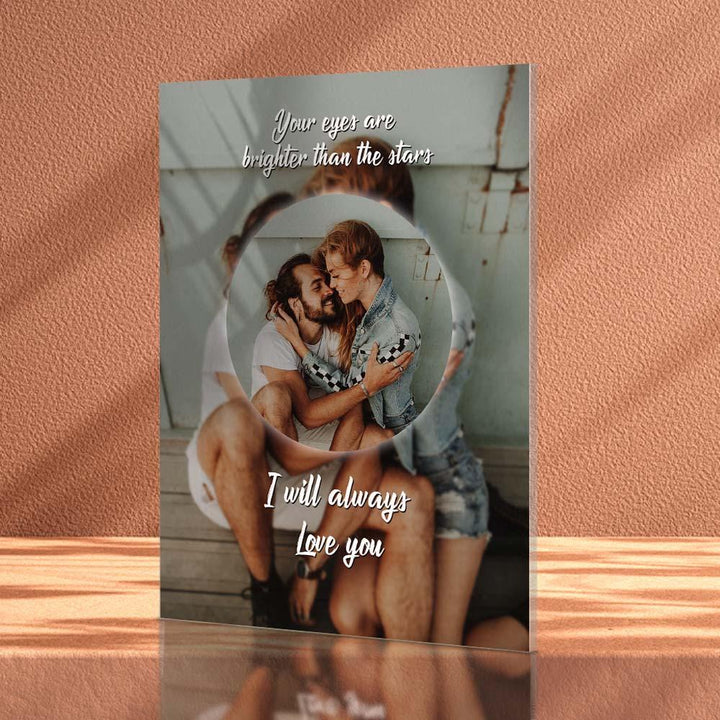 Custom Photo Personalized Text Acrylic Plaque – Personalized Home Decor & Valentine's Day Gift