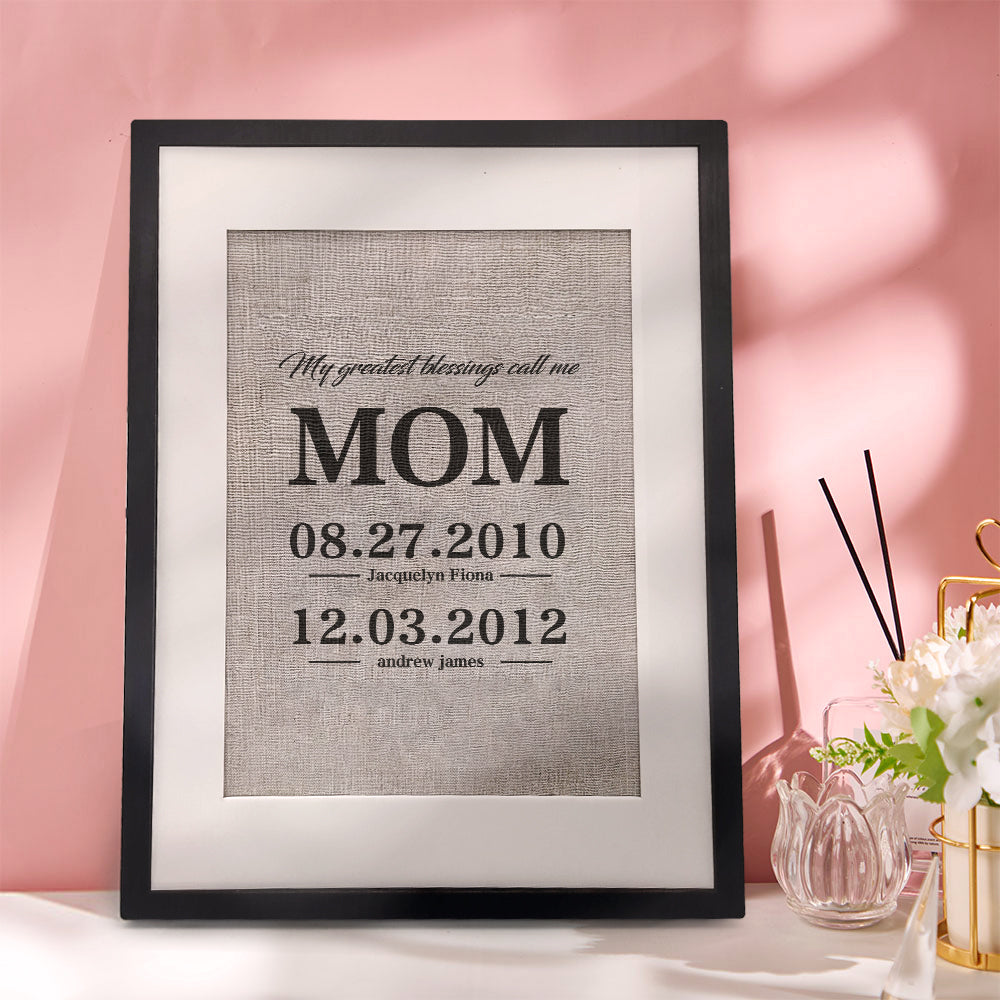 Personalized Father Gift My Greatest Blessings Call Me Dad Name Sign Gift for Father