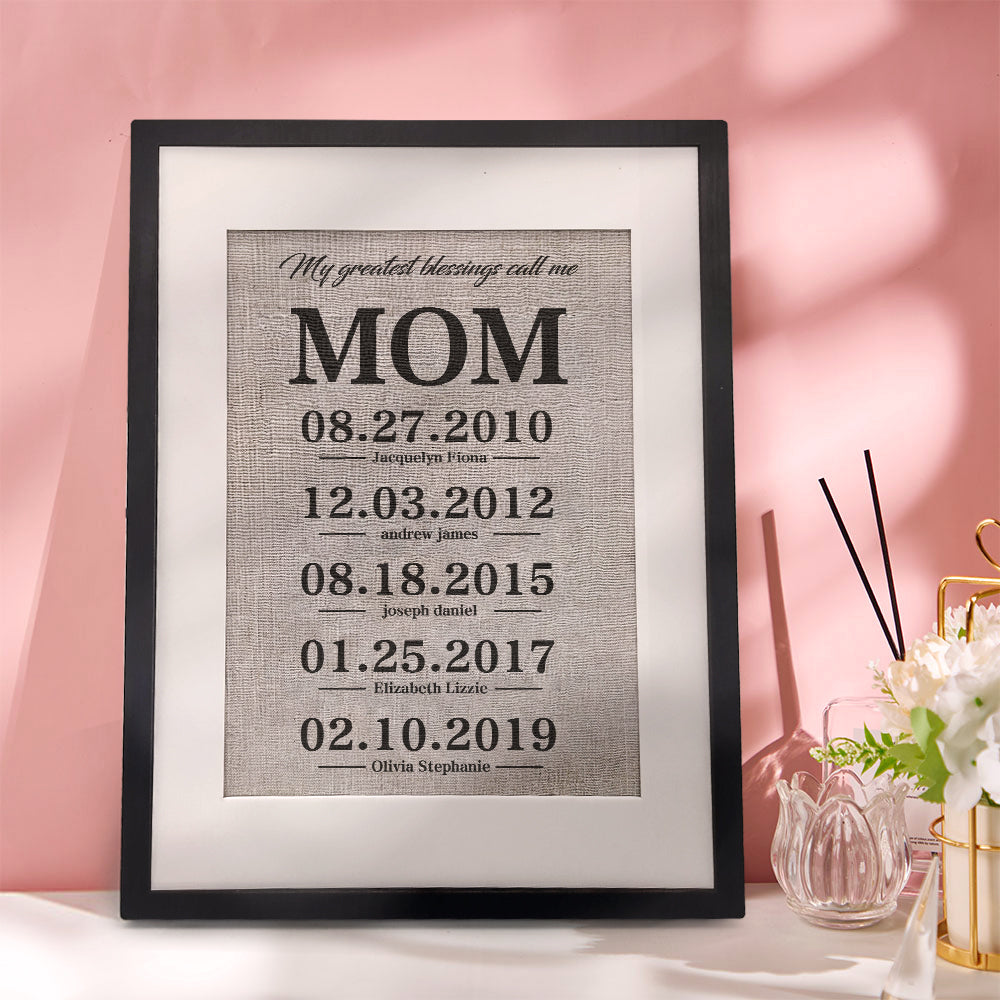 Personalized Father Gift My Greatest Blessings Call Me Dad Name Sign Gift for Father