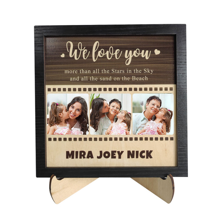 Custom Photo Wooden Ornament Film Photo Plaque Unique Gift for Mom