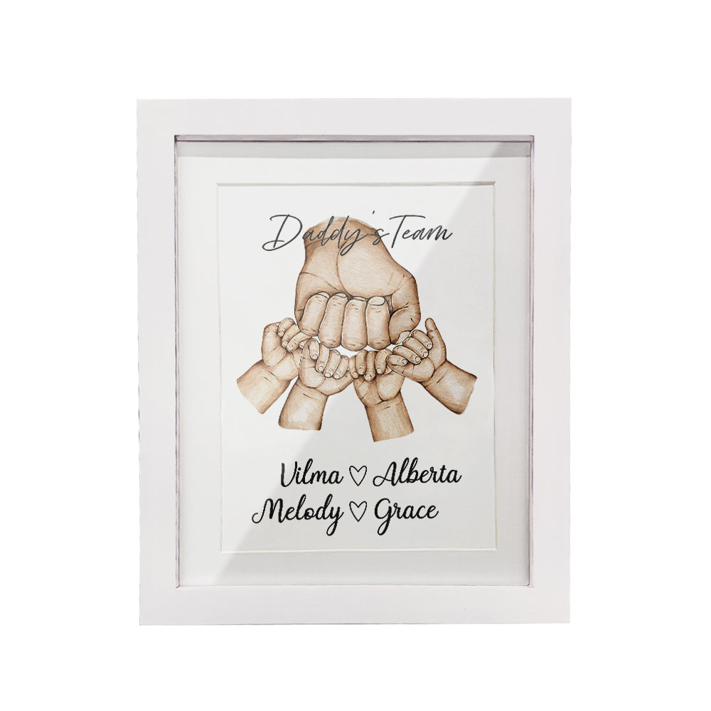 Personalized Fist Bump Frame Custom Father's Day Picture Frame Gift for Daddy