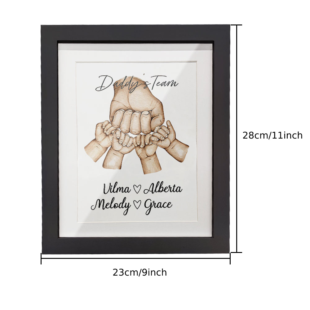 Personalized Fist Bump Frame Custom Father's Day Picture Frame Gift for Daddy