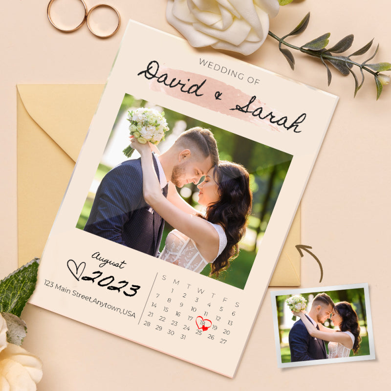 Custom Wedding Invitation Plaque Custom Photo Plaque Invitation Card