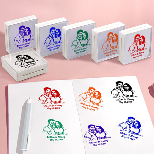 Custom Portrait Stamps Personalized Funny Stamp Gift for Birthday or Wedding