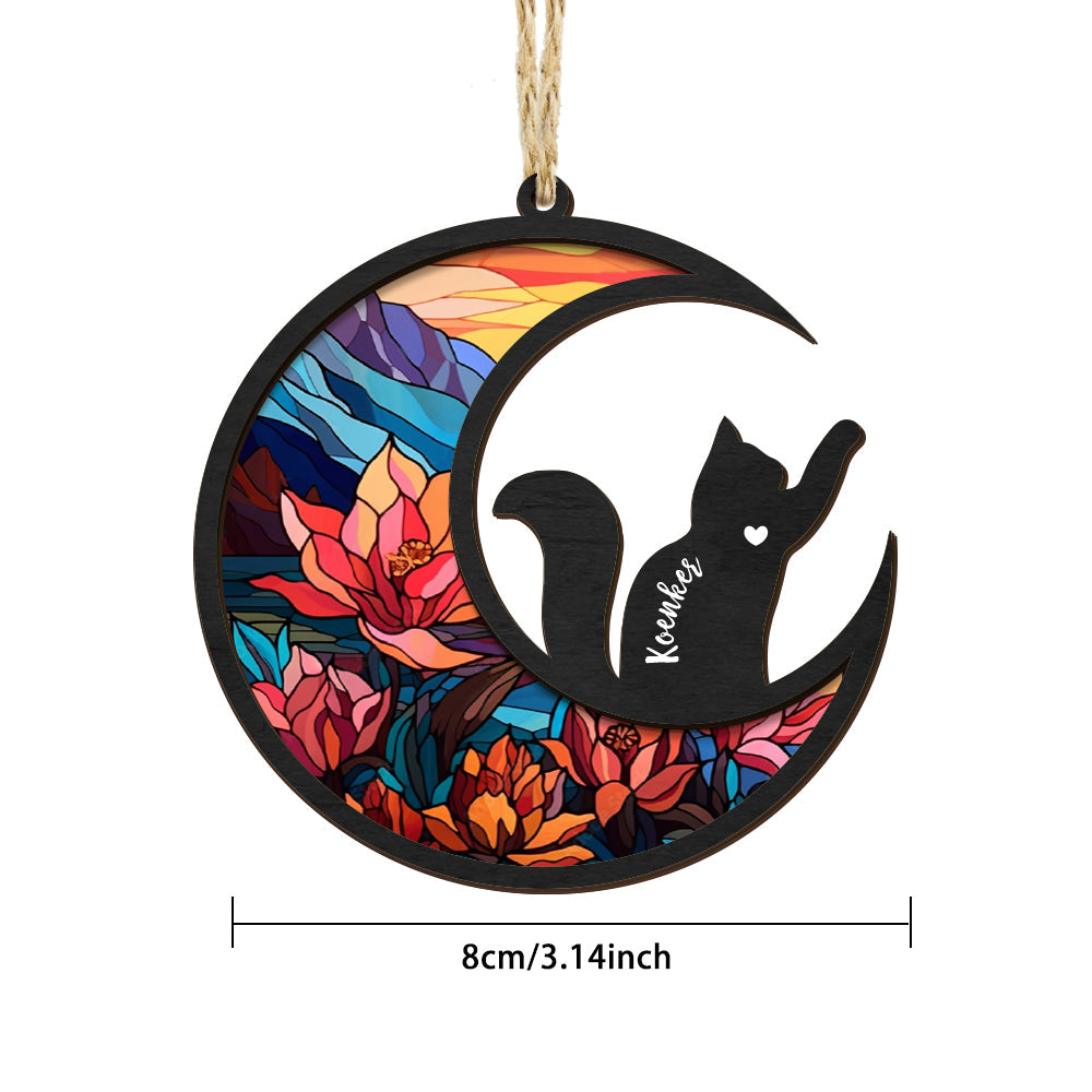 Custom Cat Memorial Suncatcher Pet Memorial Ornament Gifts for Pet Lovers