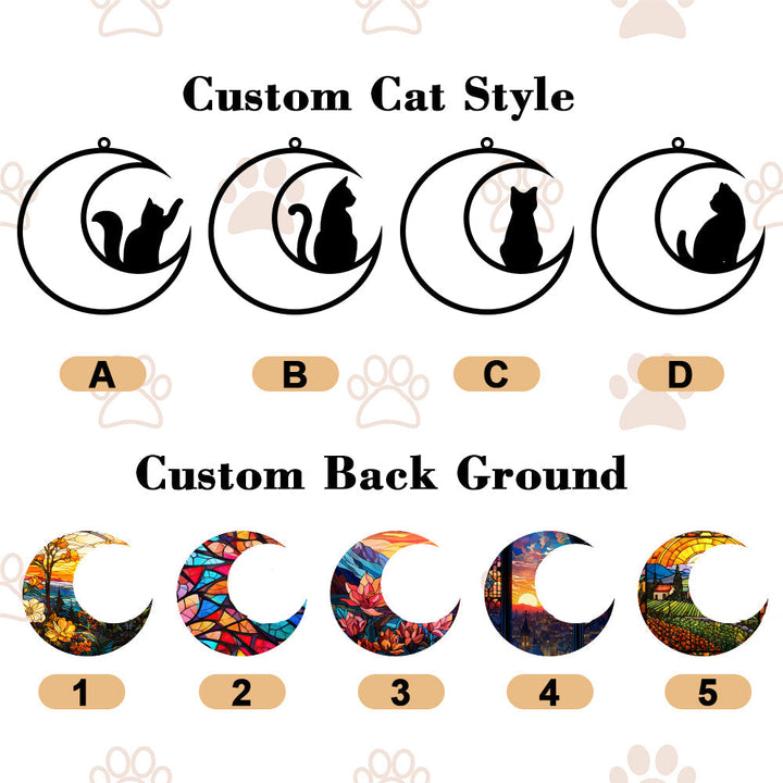 Custom Cat Memorial Suncatcher Pet Memorial Ornament Gifts for Pet Lovers