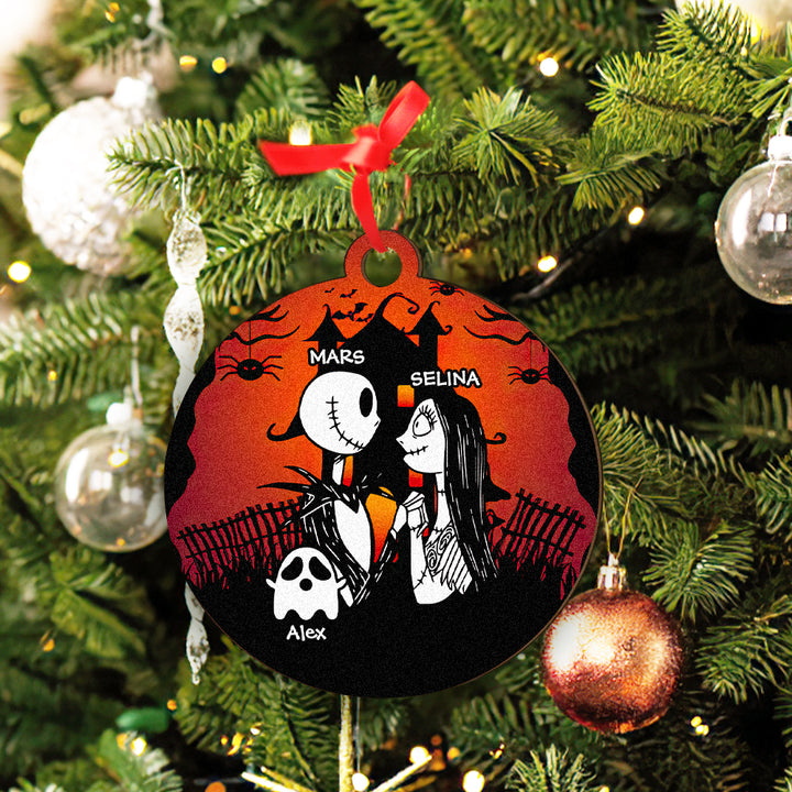 Personalized Engraved Halloween Ornament – Custom Name Single-Sided Print Gift