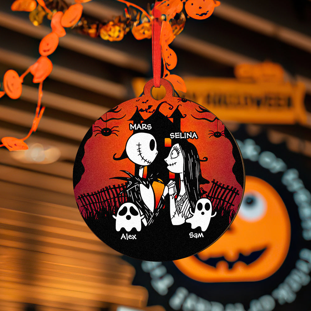 Personalized Engraved Halloween Ornament – Custom Name Single-Sided Print Gift