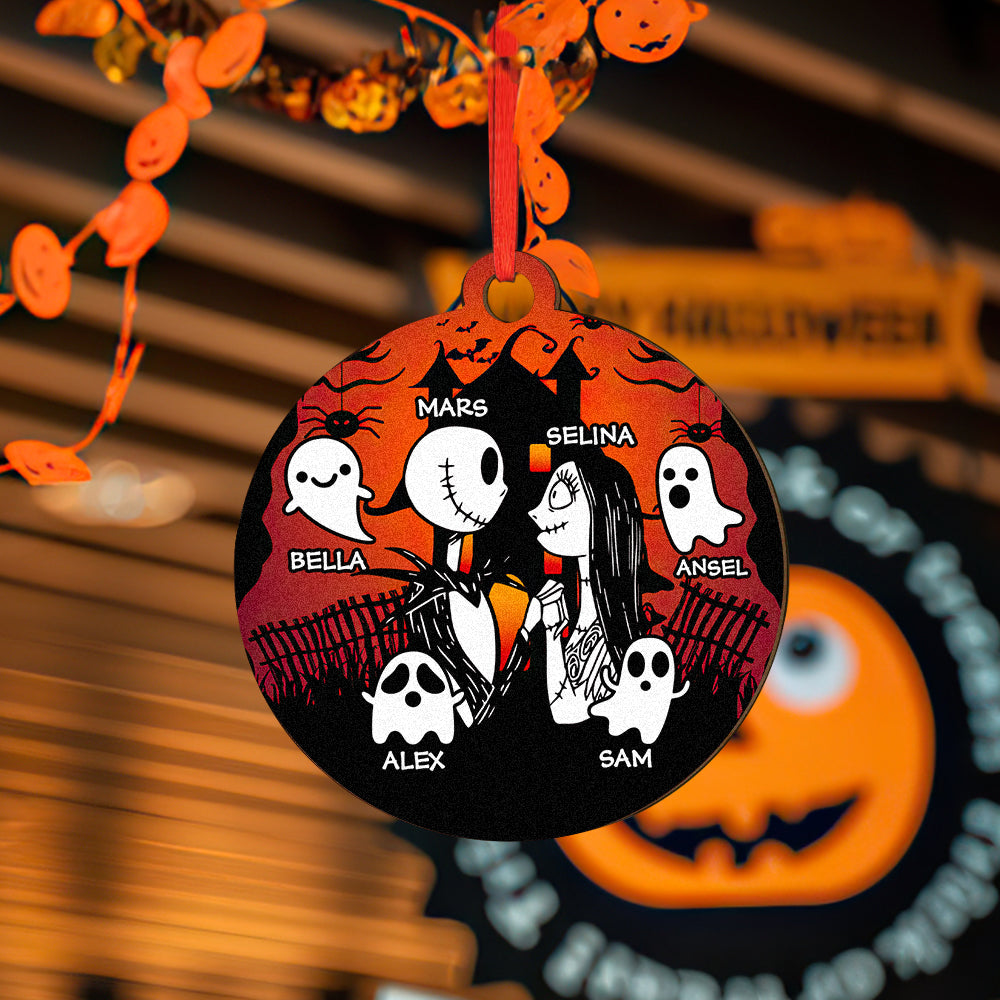 Personalized Engraved Halloween Ornament – Custom Name Single-Sided Print Gift