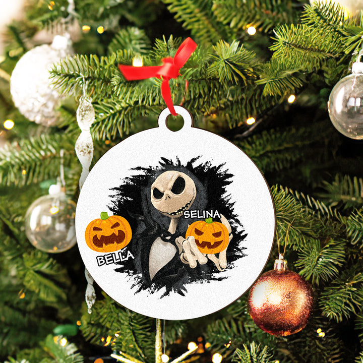 Personalized Engraved Halloween Theme Ornament – Custom Name Single-Sided Print Gift
