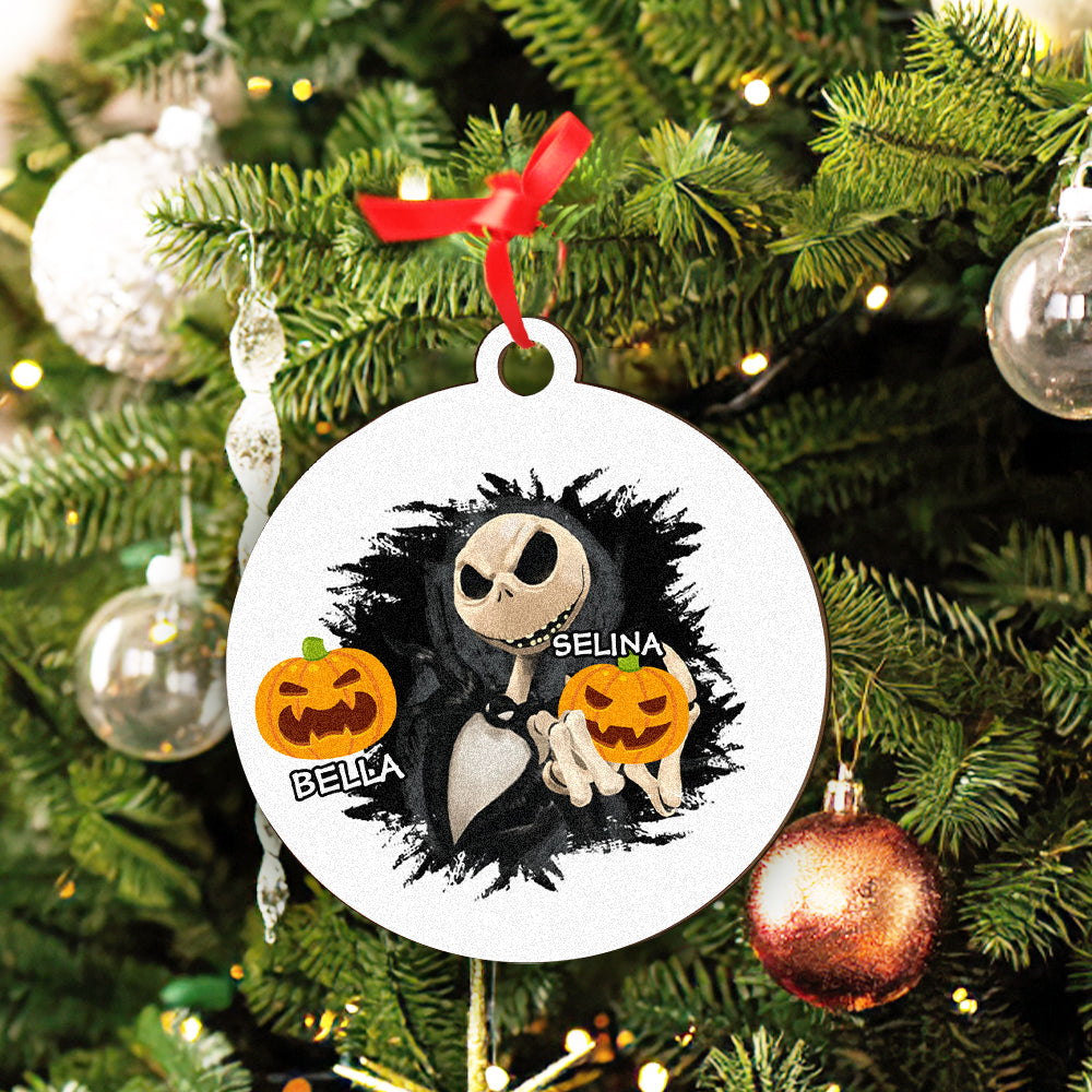 Personalized Engraved Halloween Theme Ornament – Custom Name Single-Sided Print Gift