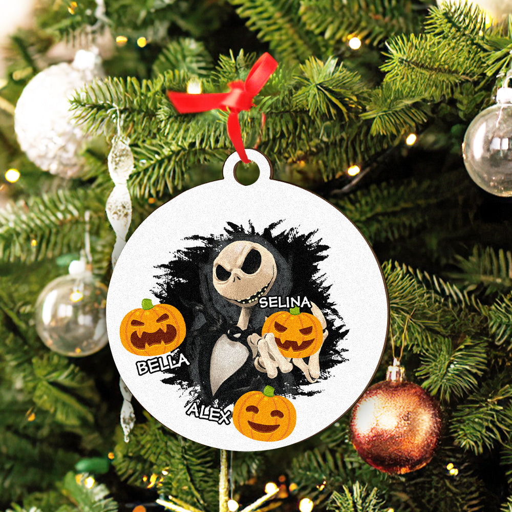 Personalized Engraved Halloween Theme Ornament – Custom Name Single-Sided Print Gift