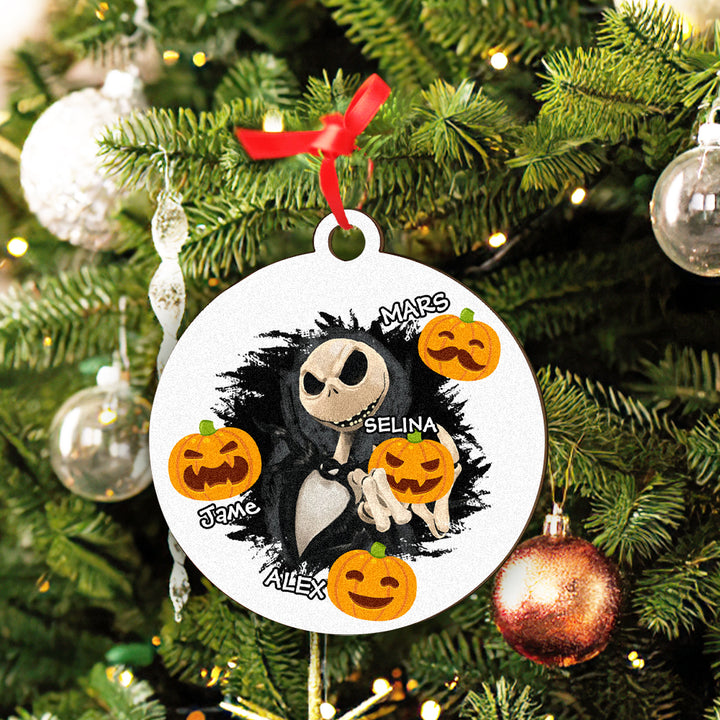 Personalized Engraved Halloween Theme Ornament – Custom Name Single-Sided Print Gift