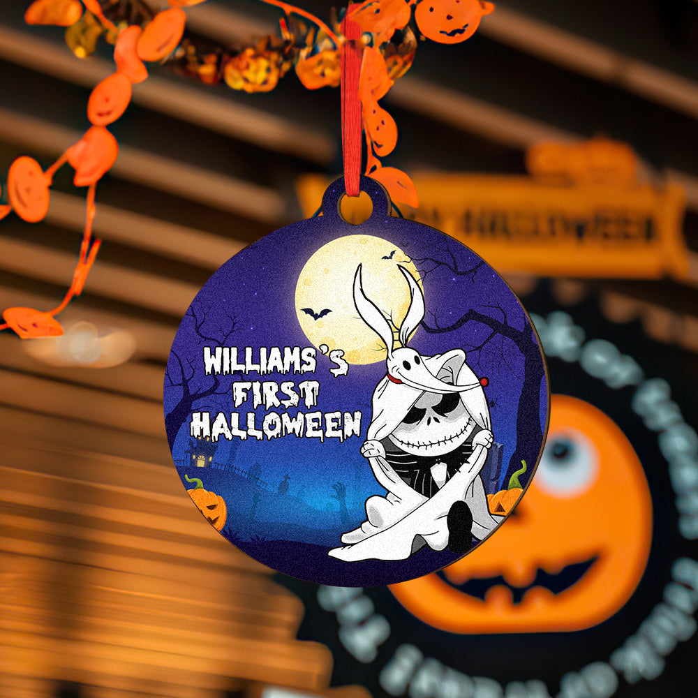 Personalized Engraved Halloween Theme Ornament – Custom Single-Sided Print Gift
