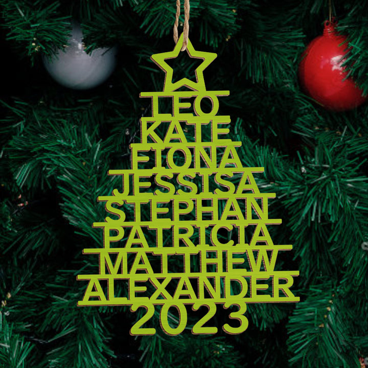 Personalized Christmas Tree Shape Hanging Decorations | Custom Name Ornaments