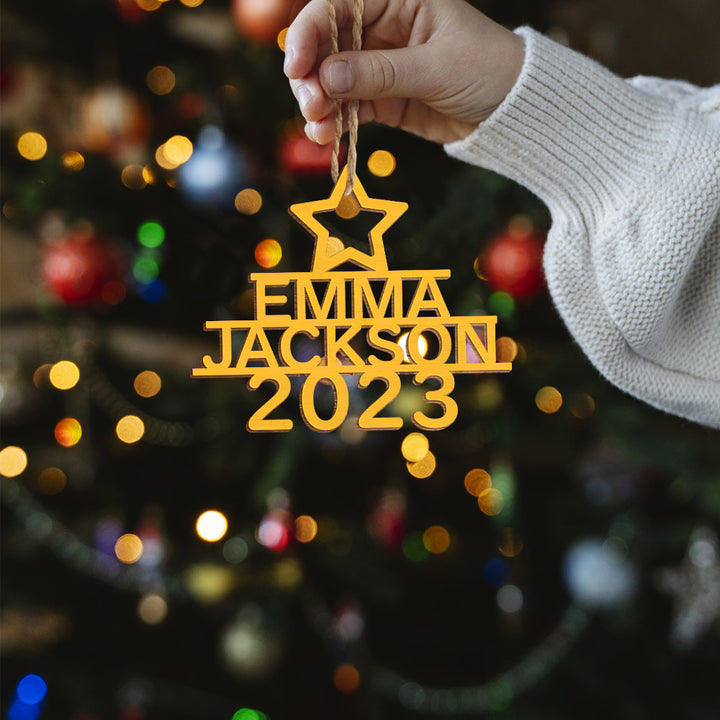 Personalized Christmas Tree Shape Hanging Decorations | Custom Name Ornaments