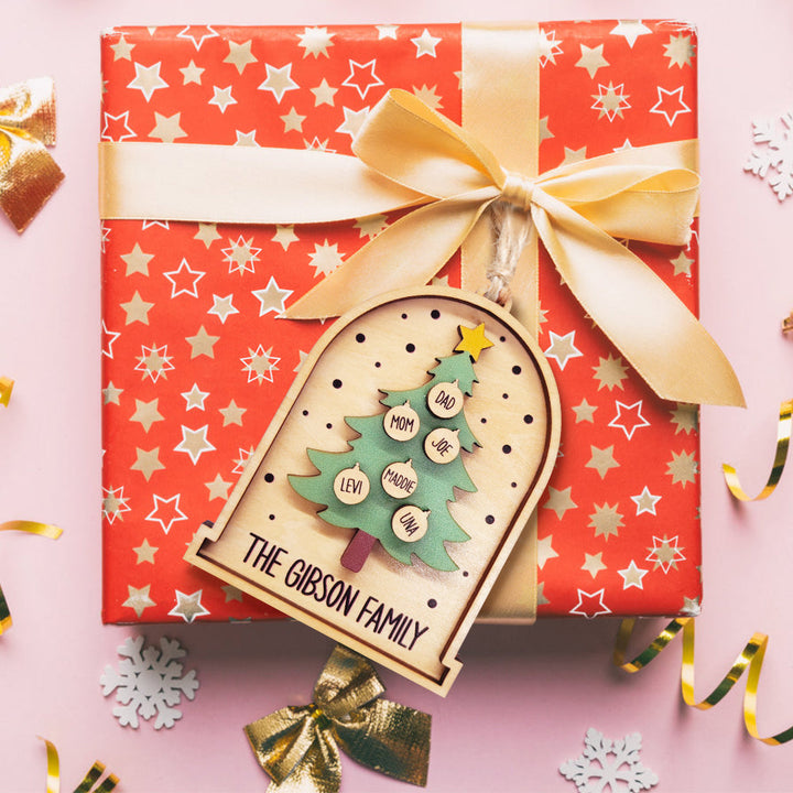 Custom Family Ornament Personalized Name Christmas Tree Ornament for Christmas Gifts