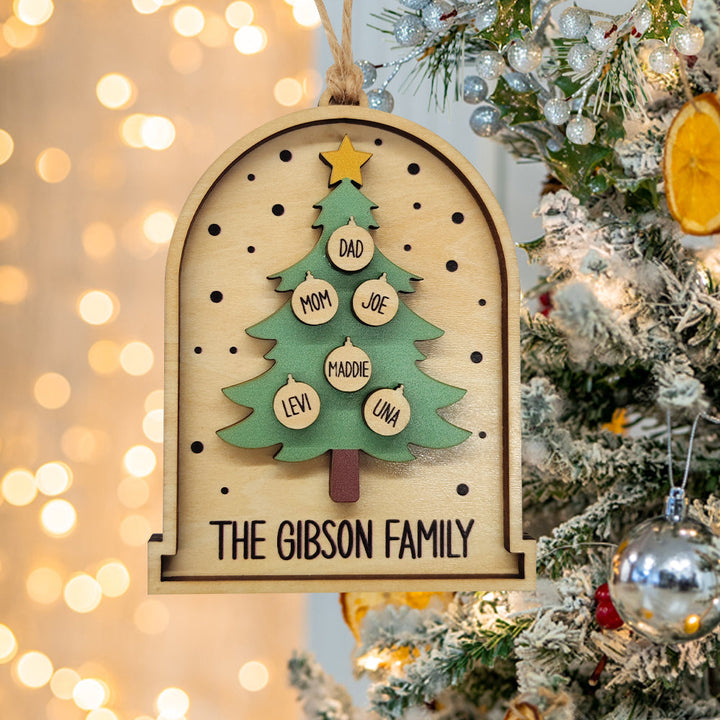 Custom Family Ornament Personalized Name Christmas Tree Ornament for Christmas Gifts