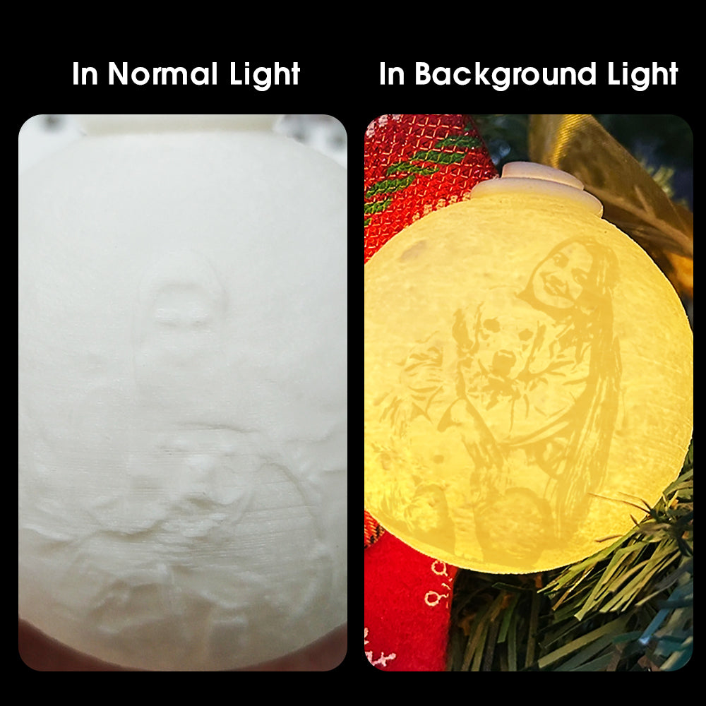 Custom 3D Printed Christmas Ornament Personalized Christmas Tree Ornament Ball