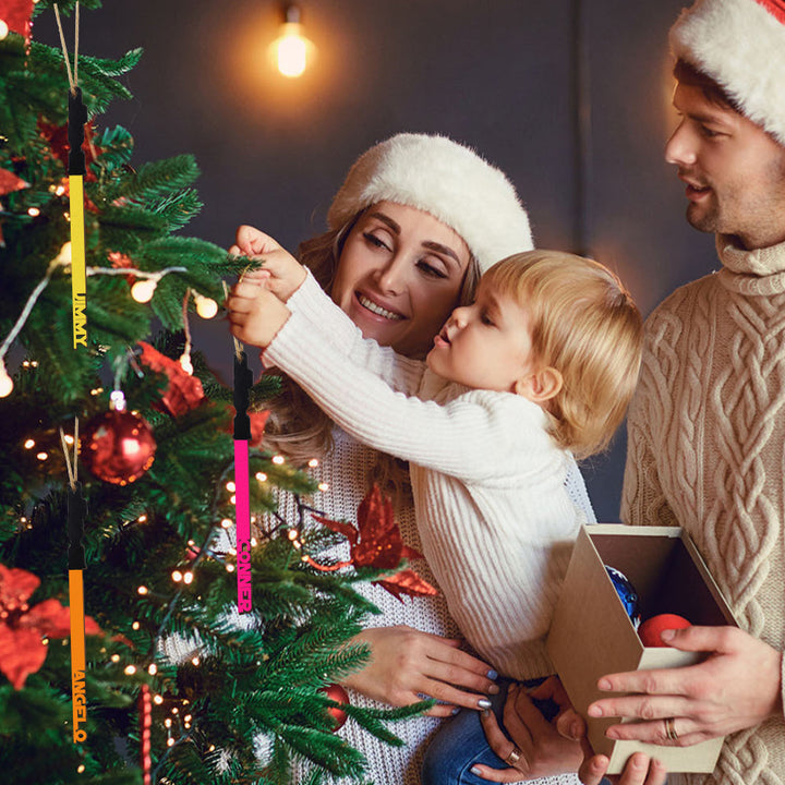 Personalized Christmas Lightsaber ornament Custom Family Member Name Unique Christmas Gifts