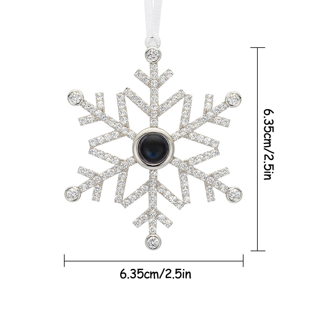 Personalized Projection Ornament Custom Photo Snowflake Christmas Ornament Gifts