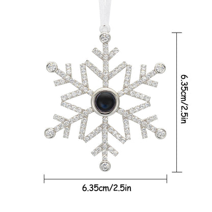 Personalized Projection Ornament Custom Photo Snowflake Christmas Ornament Gifts