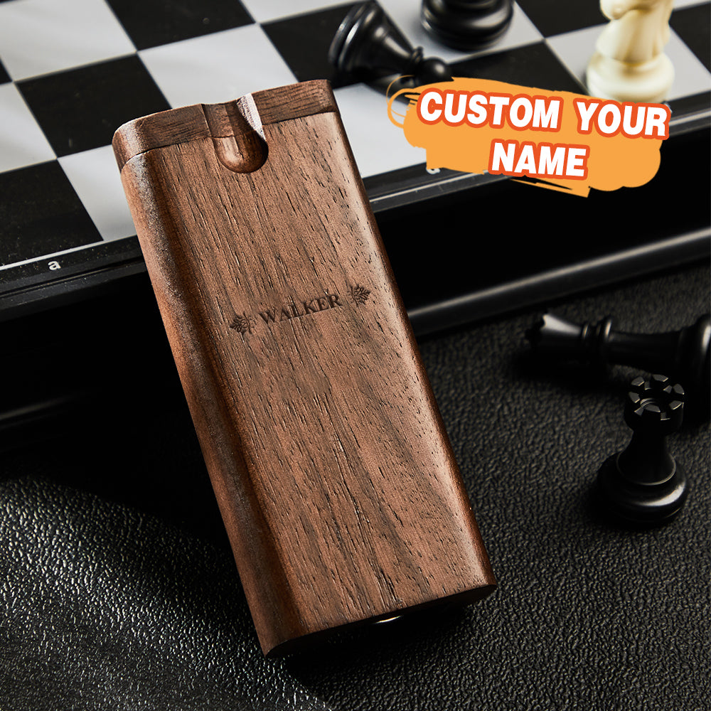 Personalized Name Wooden Box Dugout One Hitter Storage Box with Lid Personalized Gift for Men