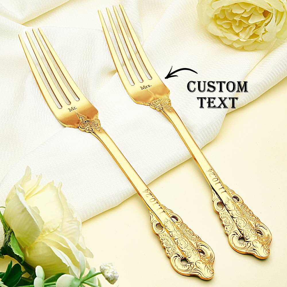 Personalized Wedding Tableware Mr & Mrs Wedding Forks Wedding Gifts
