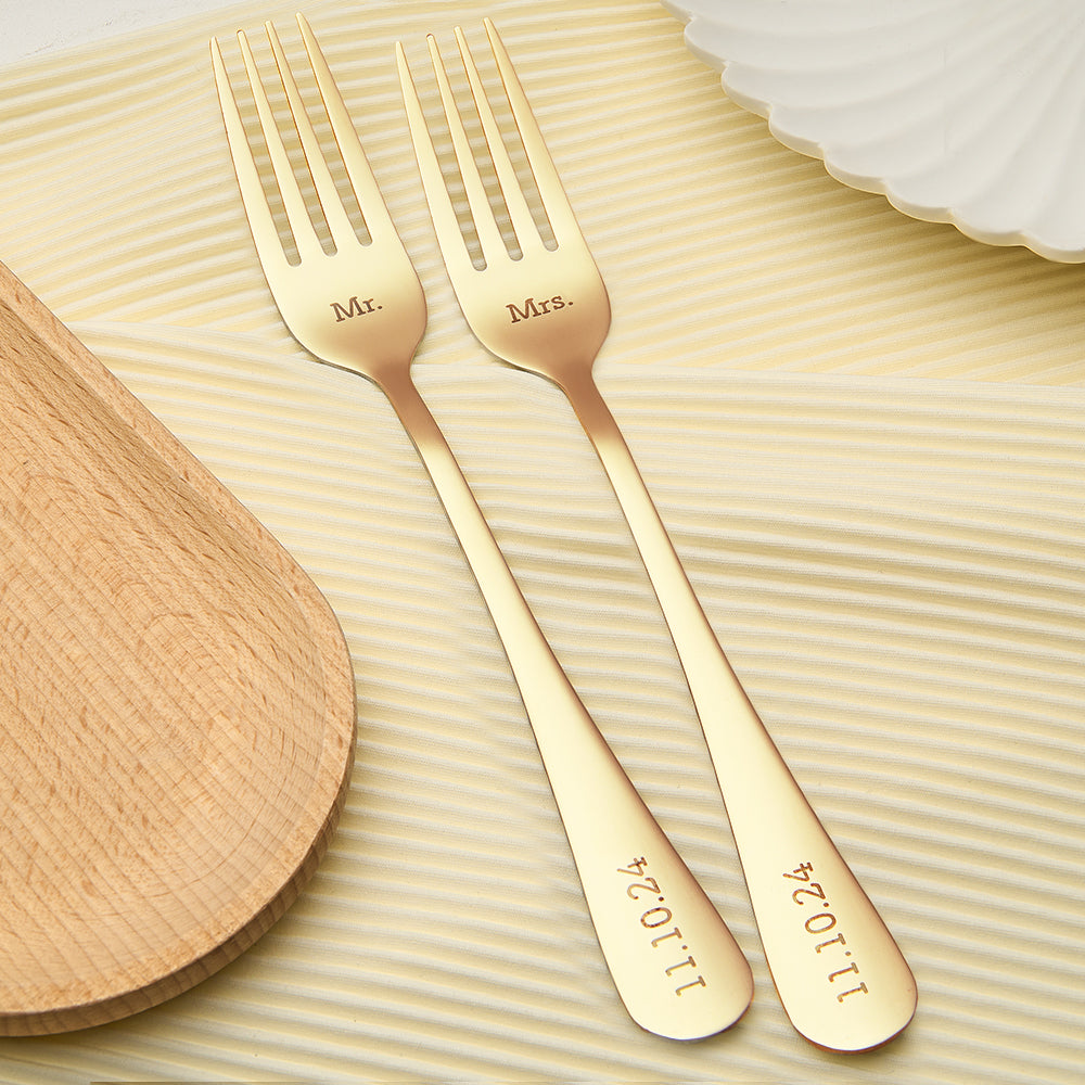 Personalized Wedding Tableware Mr & Mrs Wedding Forks Wedding Gift