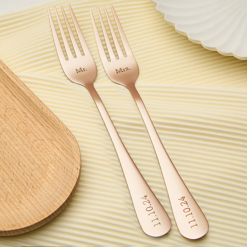 Personalized Wedding Tableware Mr & Mrs Wedding Forks Wedding Gift