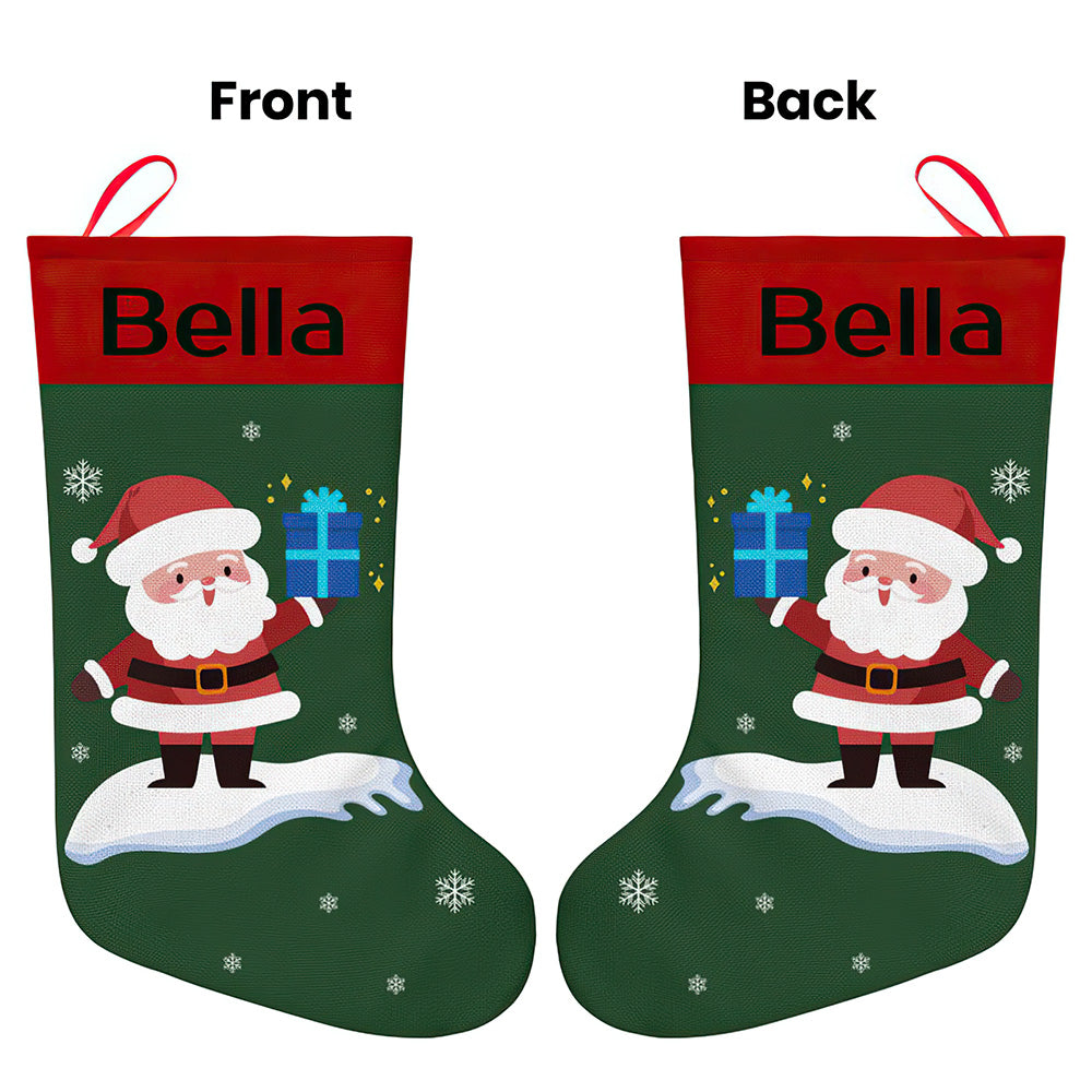 Personalised Christmas Stocking - Ballantines Font - Custom Name Stocking Christmas Gift For Family