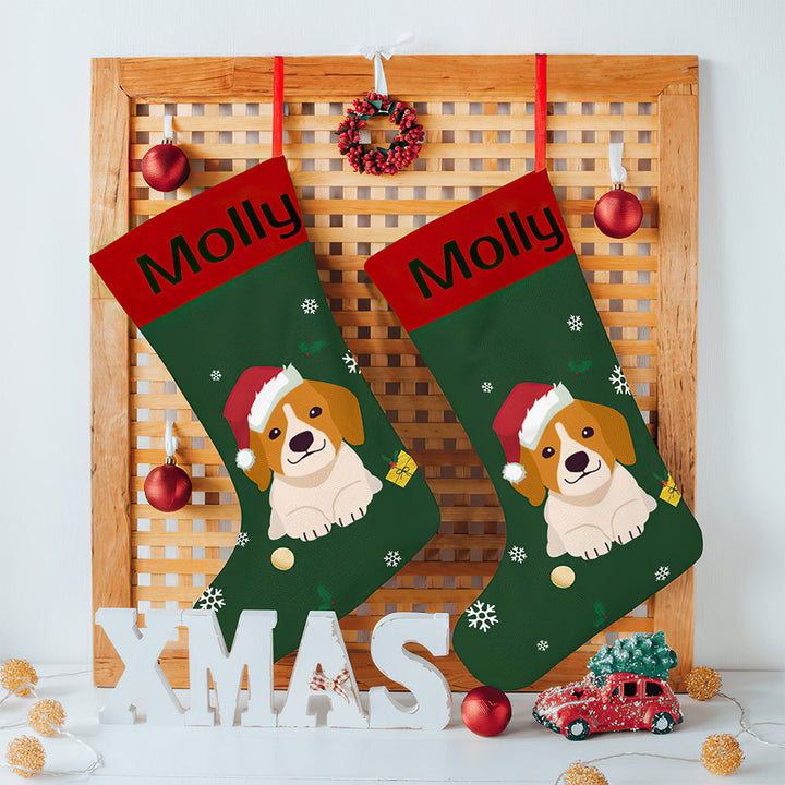 Personalised Christmas Stocking - Ballantines Font - Custom Name Stocking Christmas Gift For Family