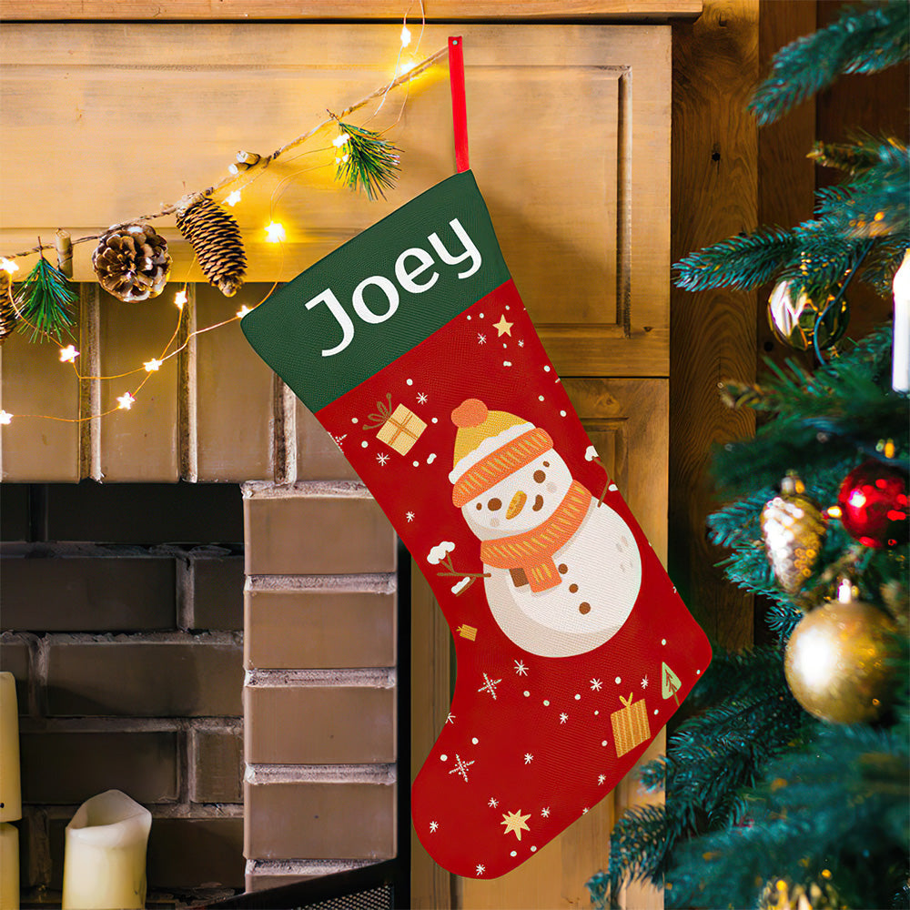 Personalised Christmas Stocking - Ballantines Font - Custom Name Stocking Christmas Gift For Family