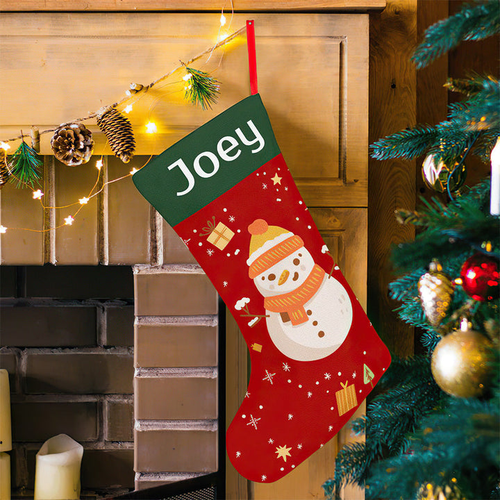 Personalised Christmas Stocking - Ballantines Font - Custom Name Stocking Christmas Gift For Family