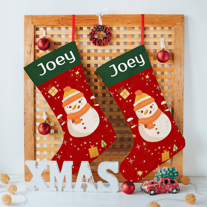 Personalised Christmas Stocking - Ballantines Font - Custom Name Stocking Christmas Gift For Family