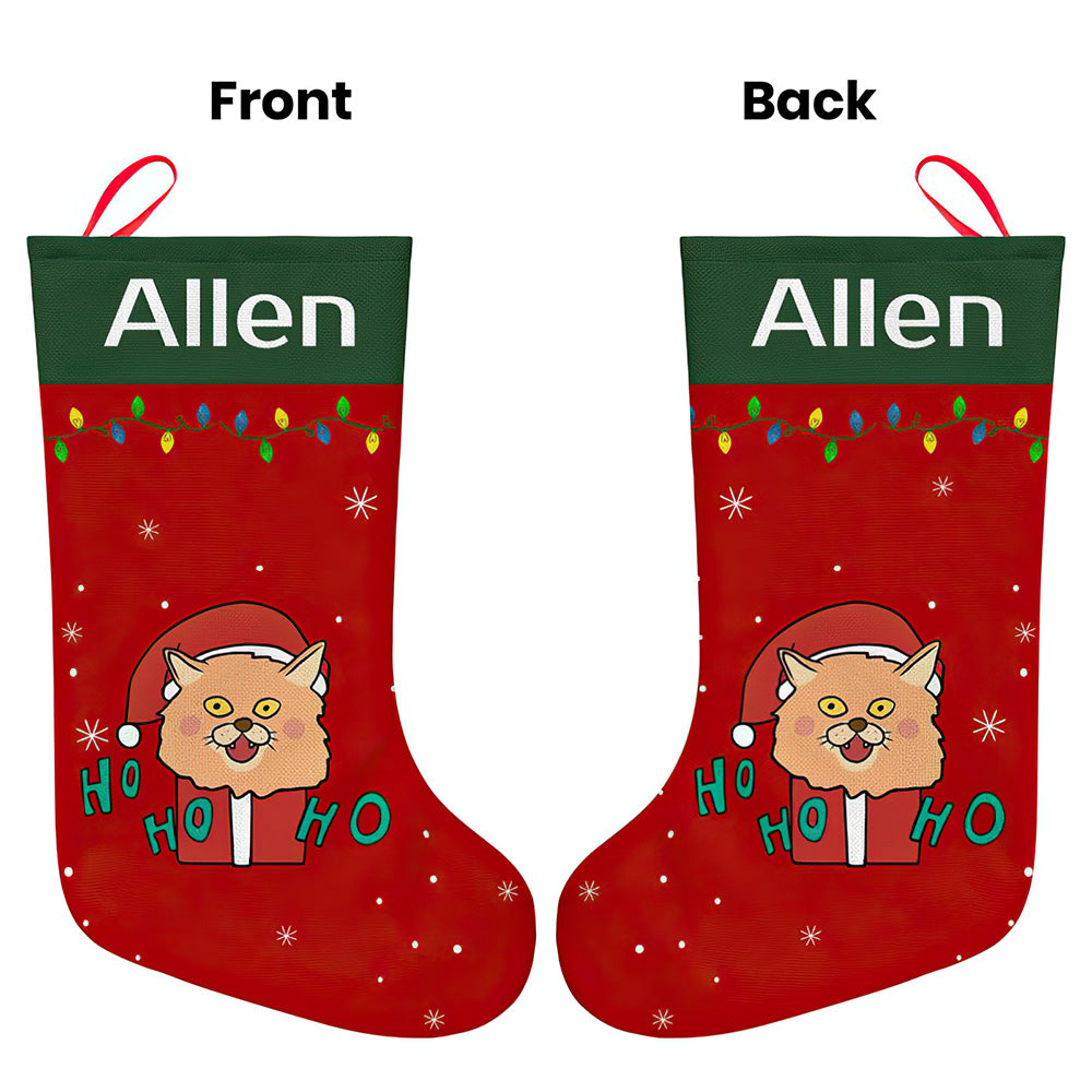 Personalised Christmas Stocking - Ballantines Font - Custom Name Stocking Christmas Gift For Family