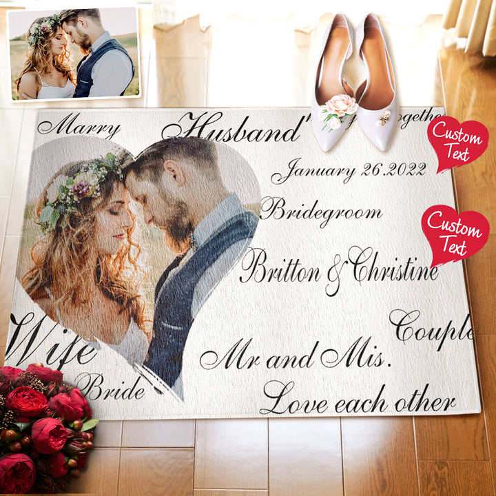Custom Welcome Door Mat Personalized Wedding Decorative Doormat