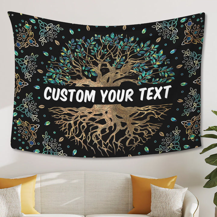 Tree of Life Tapestry Custom Wall Hanging Wishing Tree Tapestry Decoration for Living Room Bedroom