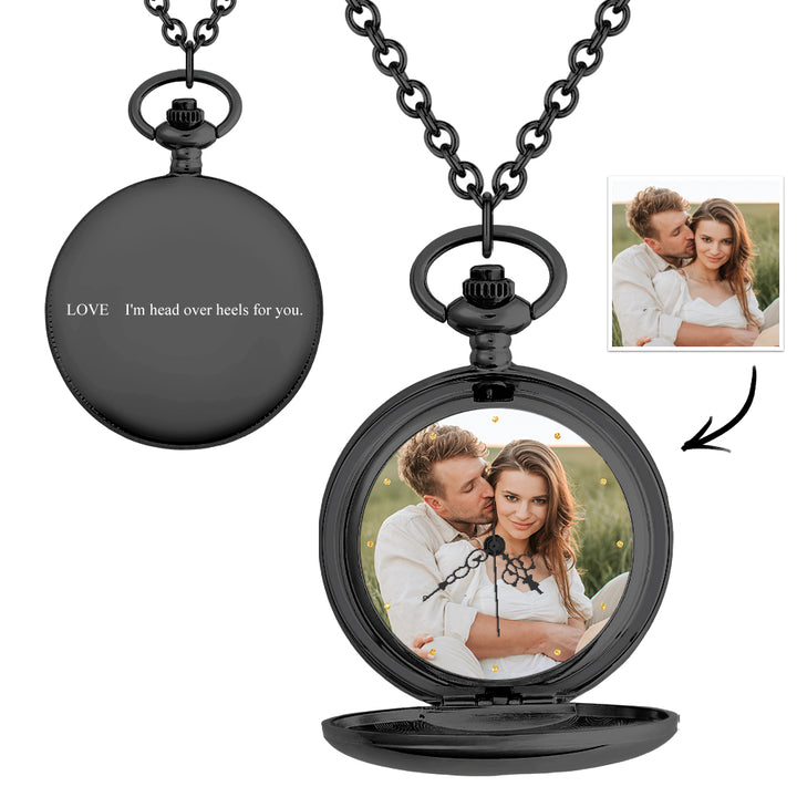Personalized Engraved Photo Pocket Watch – A Timeless Gift for Every Occasion