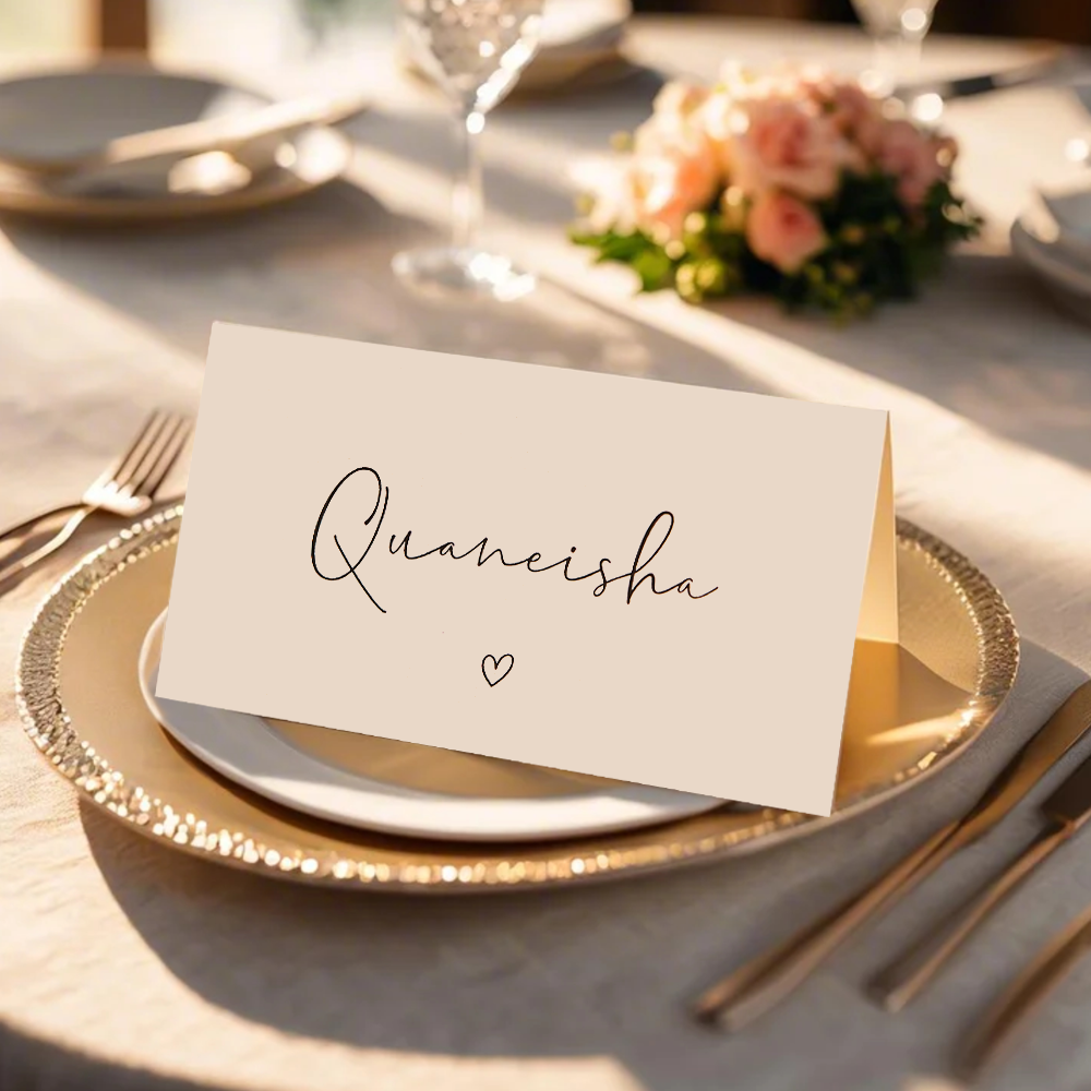 Personalized Wedding Place Names Wedding Table Place Name Cards Minimal Wedding Table Decor