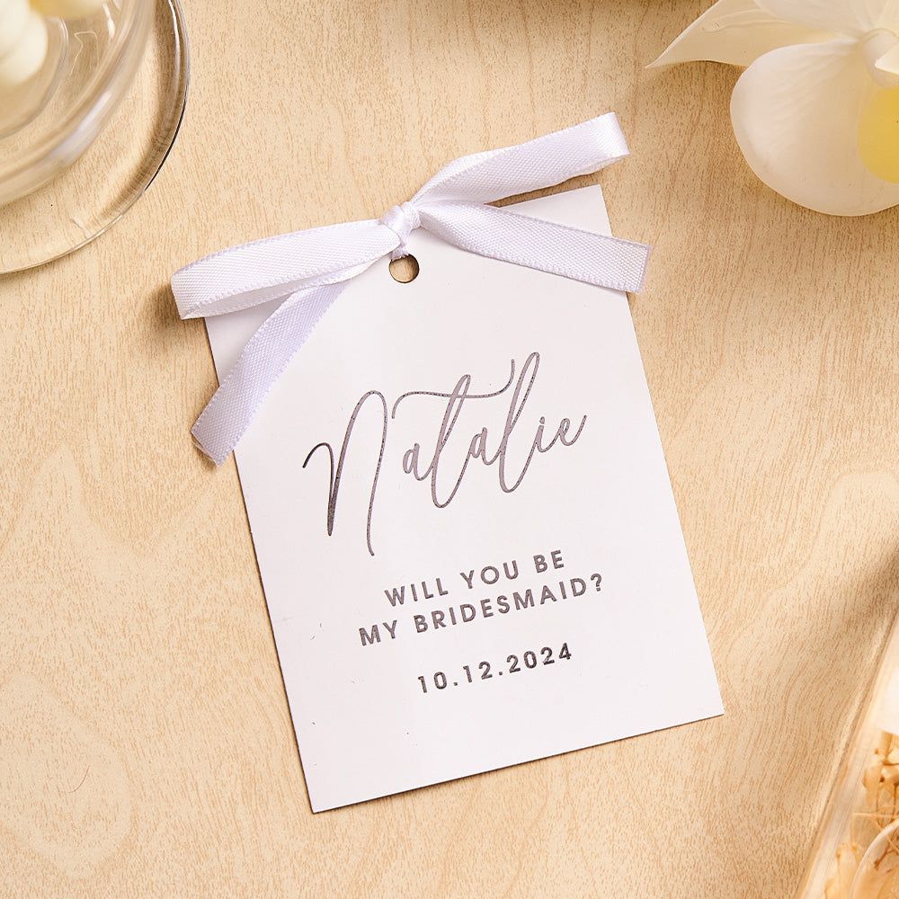 Personalized Bridesmaid Proposal Cards 5PCS Foiled Bridesmaid Cards Wedding Card for Her