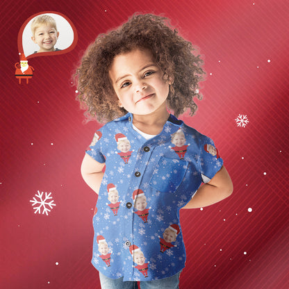 Custom Face Christmas Santa All Over Print Family Matching Hawaiian Outfit
