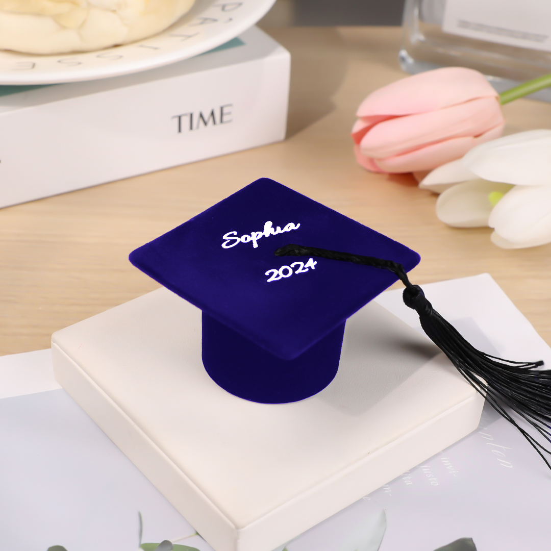 Personalized Graduation Cap Ring Box Class of 2024 Graduation Gift for Graduate