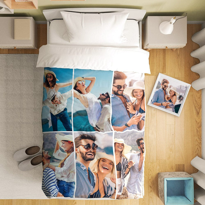 Custom Photo Collage Bedding Personalized Bedding Duvet Cover Single Bed Sheet Gifts