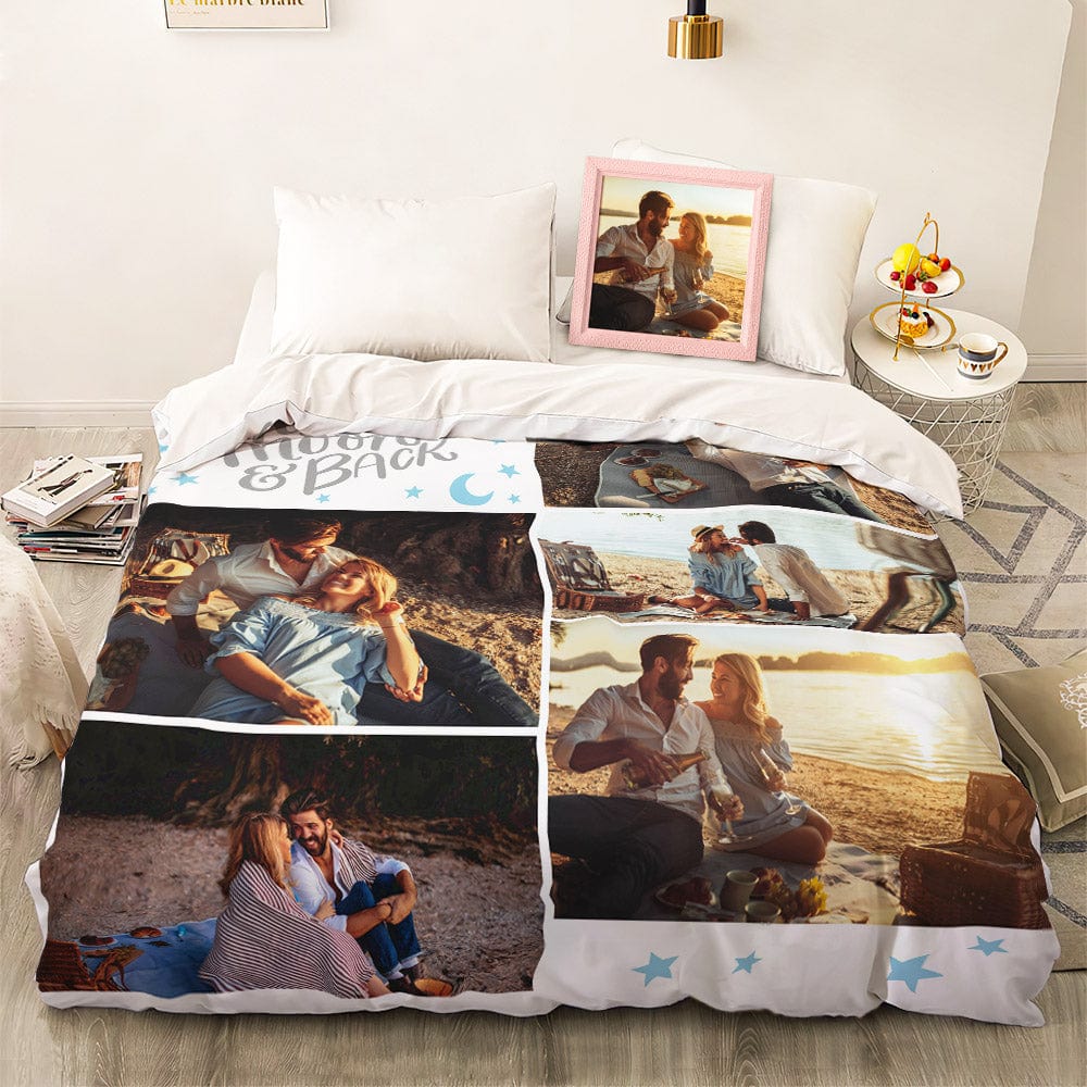 Custom Photo Collage Bedding Personalized Bedding Duvet Cover Double Bed Sheet Gifts