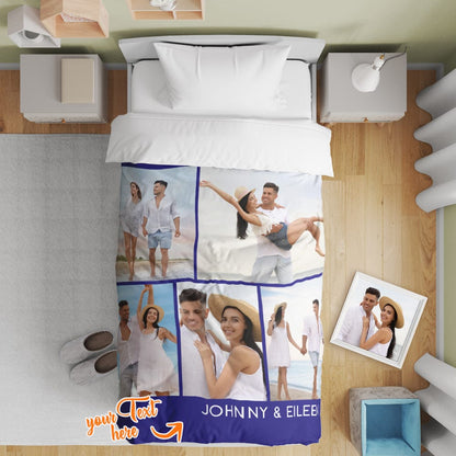 Personalized Photo Collage Bedding Custom Bedding Duvet Cover Single Bed Sheet Gifts