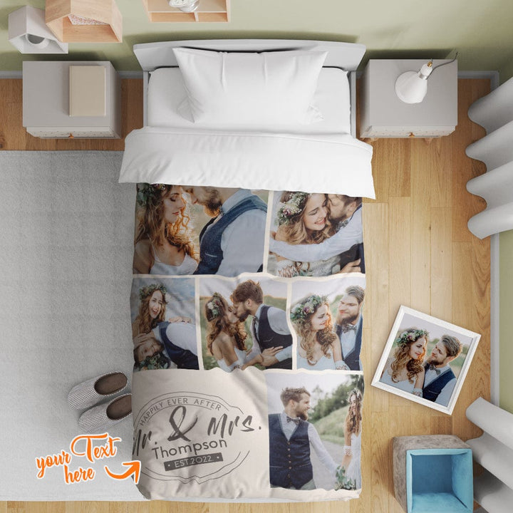Personalized Photo Collage Bedding Custom Bedding Duvet Cover Single Bed Sheet Gifts