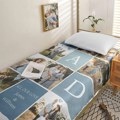 Personalized Photo Collage Bedding Custom Bedding Duvet Cover Single Bed Sheet Gifts