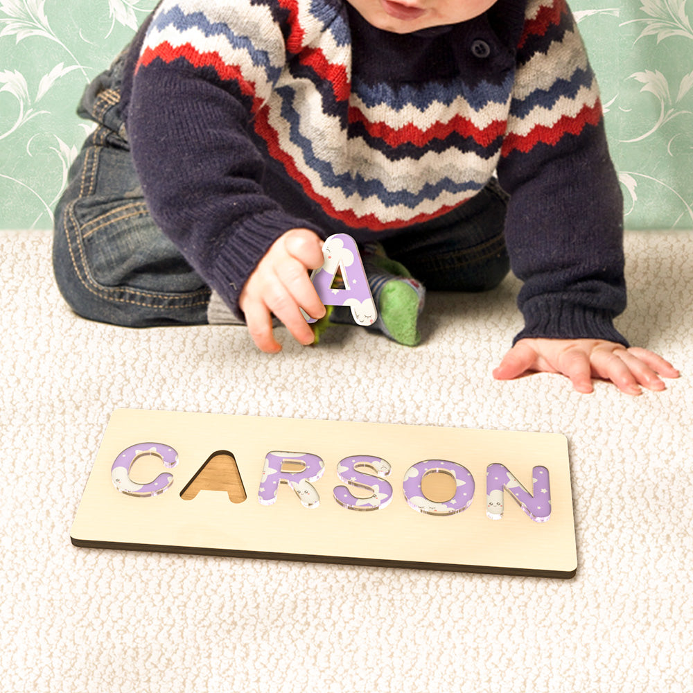 Custom Acrylic Name Puzzle Personalized Name Puzzle Montessori Toys for Baby Gift