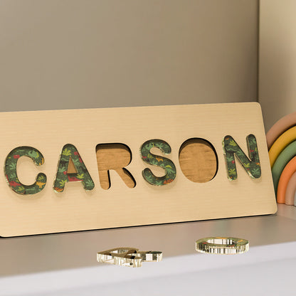 Custom Acrylic Name Puzzle Personalized Name Puzzle Montessori Toys for Baby Gift
